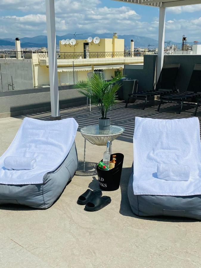 New 2Bd Aprt With Shared Rooftop Pool E2 เอเธนส์ ภายนอก รูปภาพ