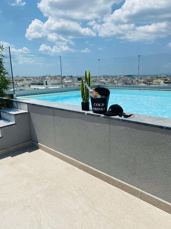 New 2Bd Aprt With Shared Rooftop Pool E2 เอเธนส์ ภายนอก รูปภาพ