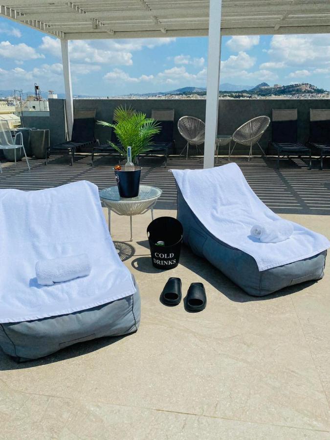 New 2Bd Aprt With Shared Rooftop Pool E2 เอเธนส์ ภายนอก รูปภาพ