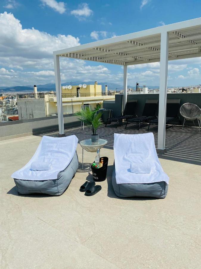 New 2Bd Aprt With Shared Rooftop Pool E2 เอเธนส์ ภายนอก รูปภาพ