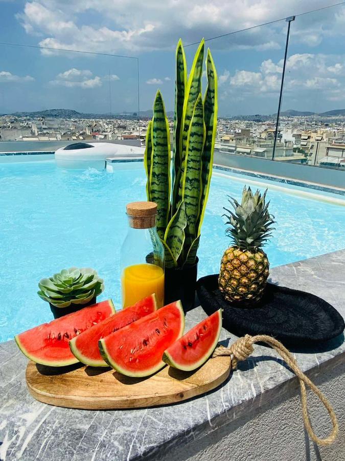 New 2Bd Aprt With Shared Rooftop Pool E2 เอเธนส์ ภายนอก รูปภาพ